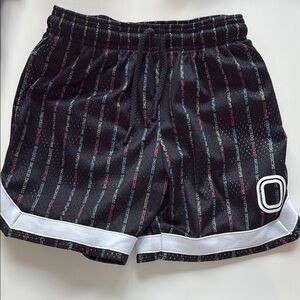 OVERTIME Black Striped Athletic Shorts